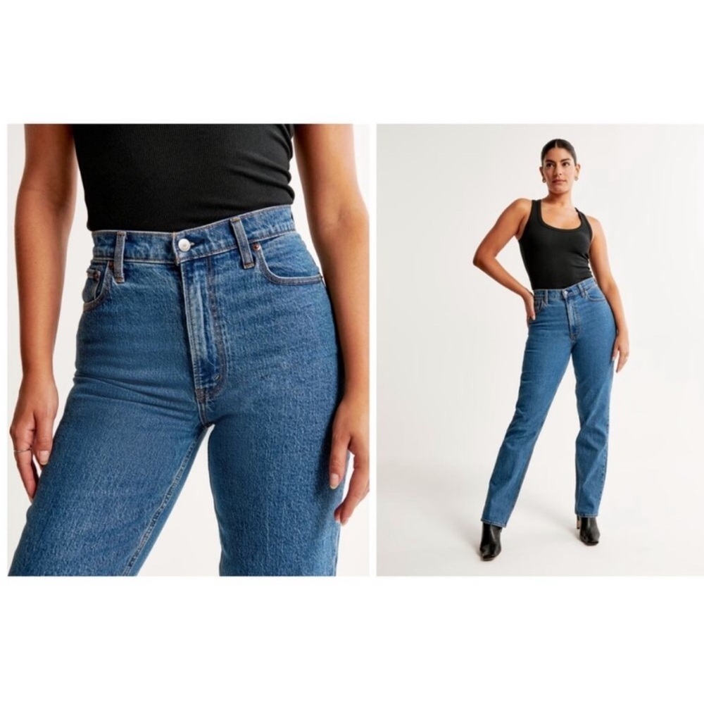 Abercrombie & Fitch The 90’s Straight Ultra High Rise Jeans with Curve Love - 25